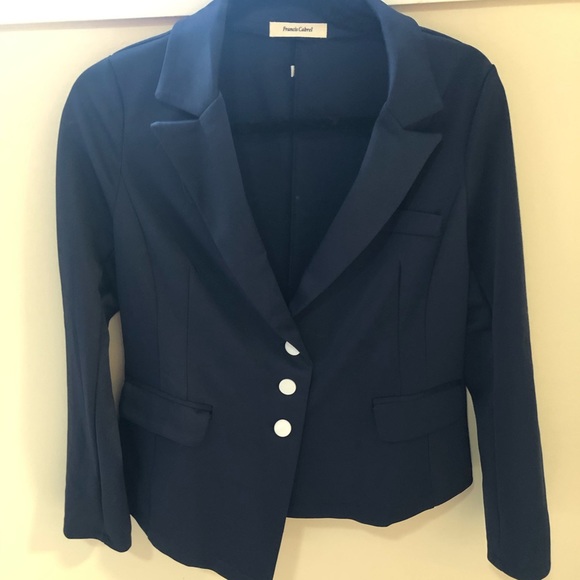 Navy asymmetrical blazer - Picture 8 of 8